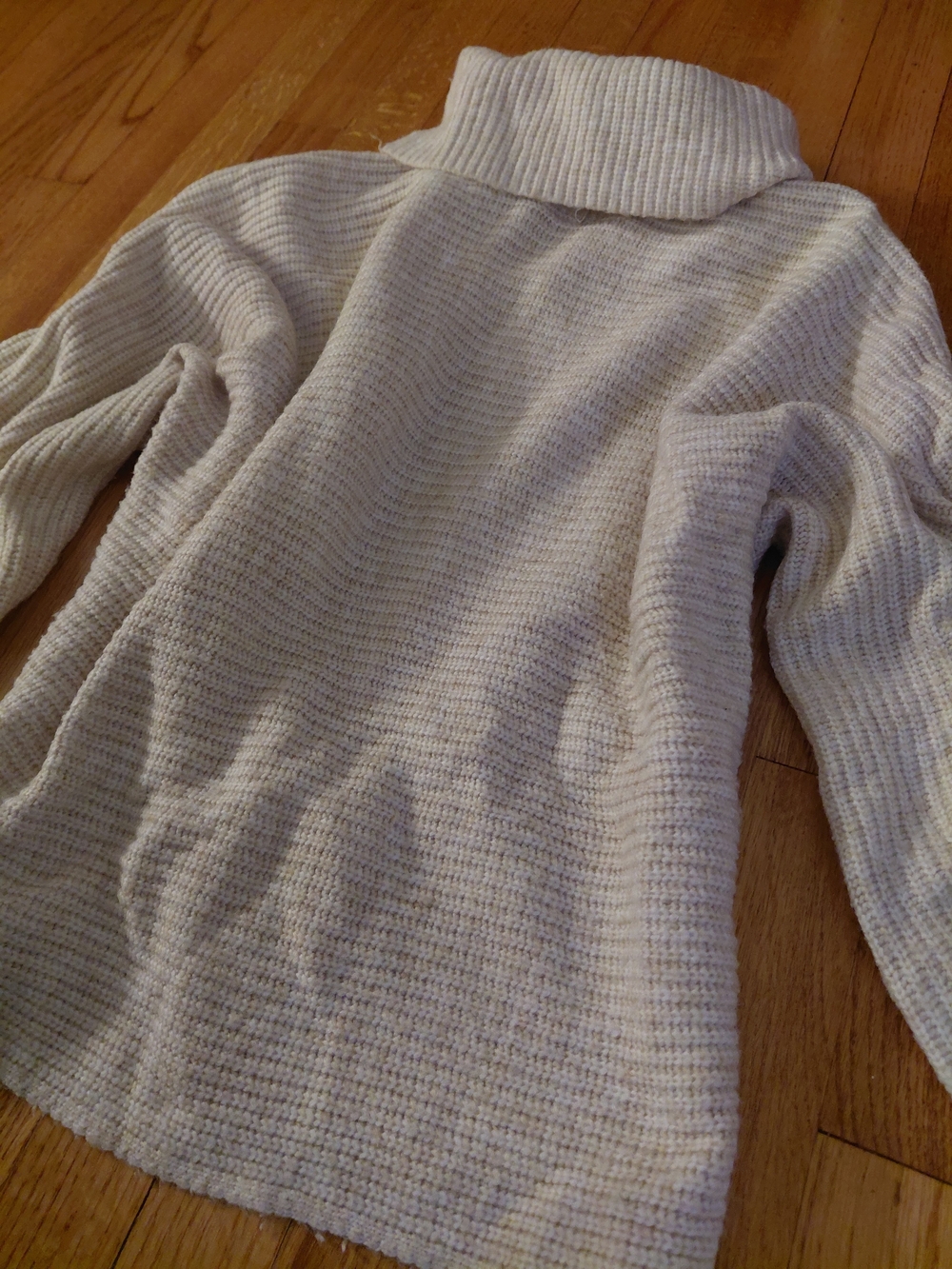 Worthington Cream Ribbed Cowl Neck Sweater